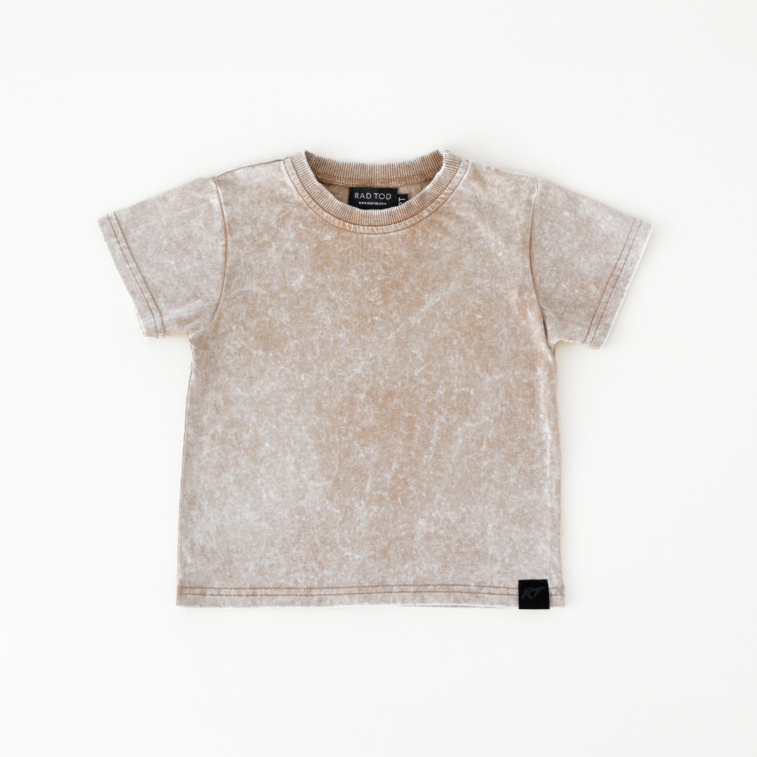 STONE WASH TEE - SAND