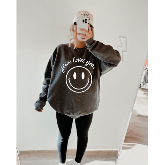 Jesus Loves You Smiley Pullover