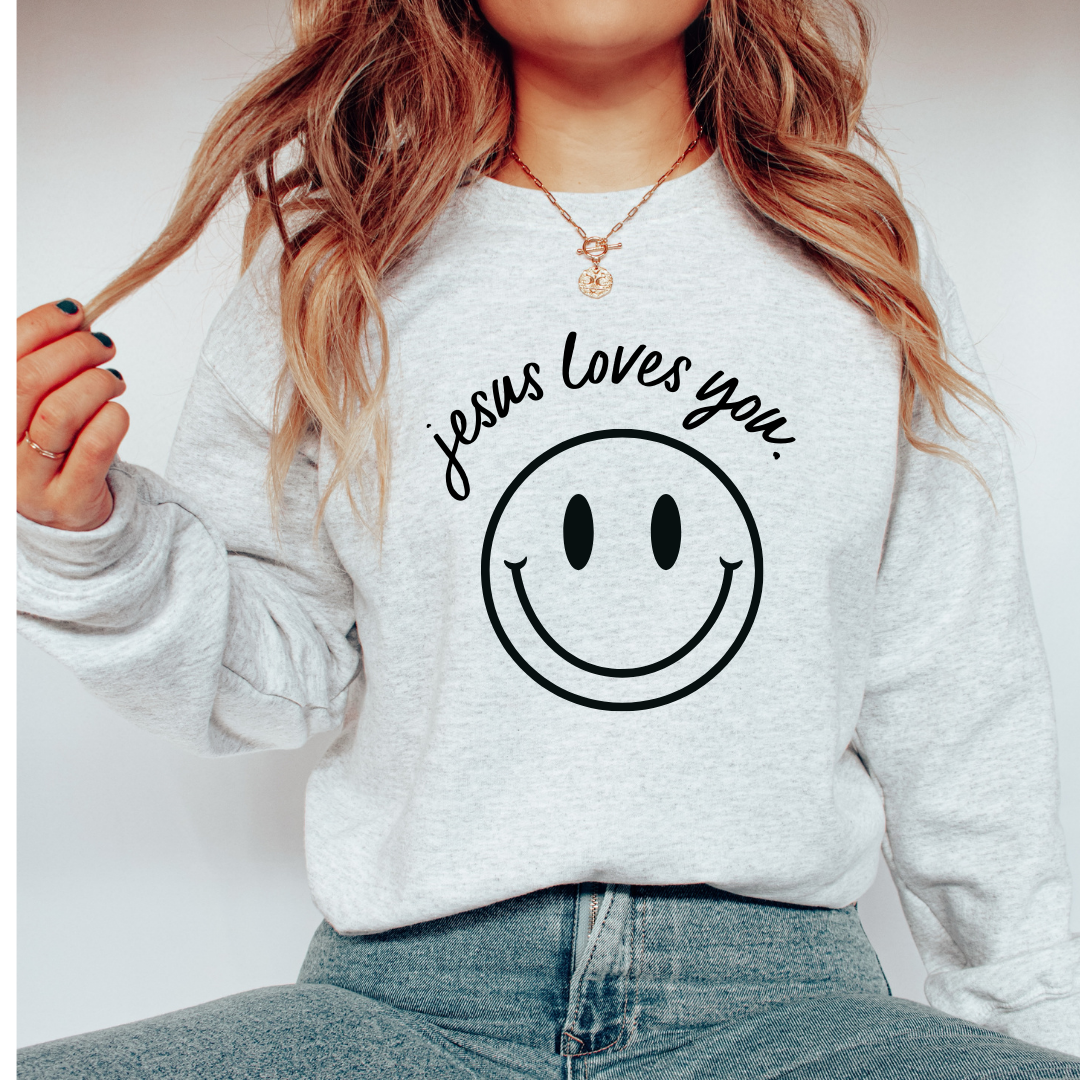 Jesus Loves You Smiley Pullover