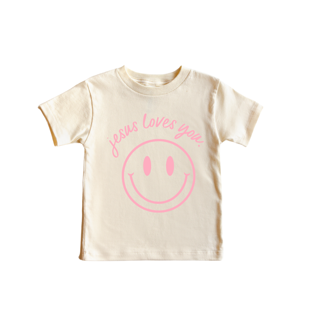 Jesus Loves You Smiley Baby Tee