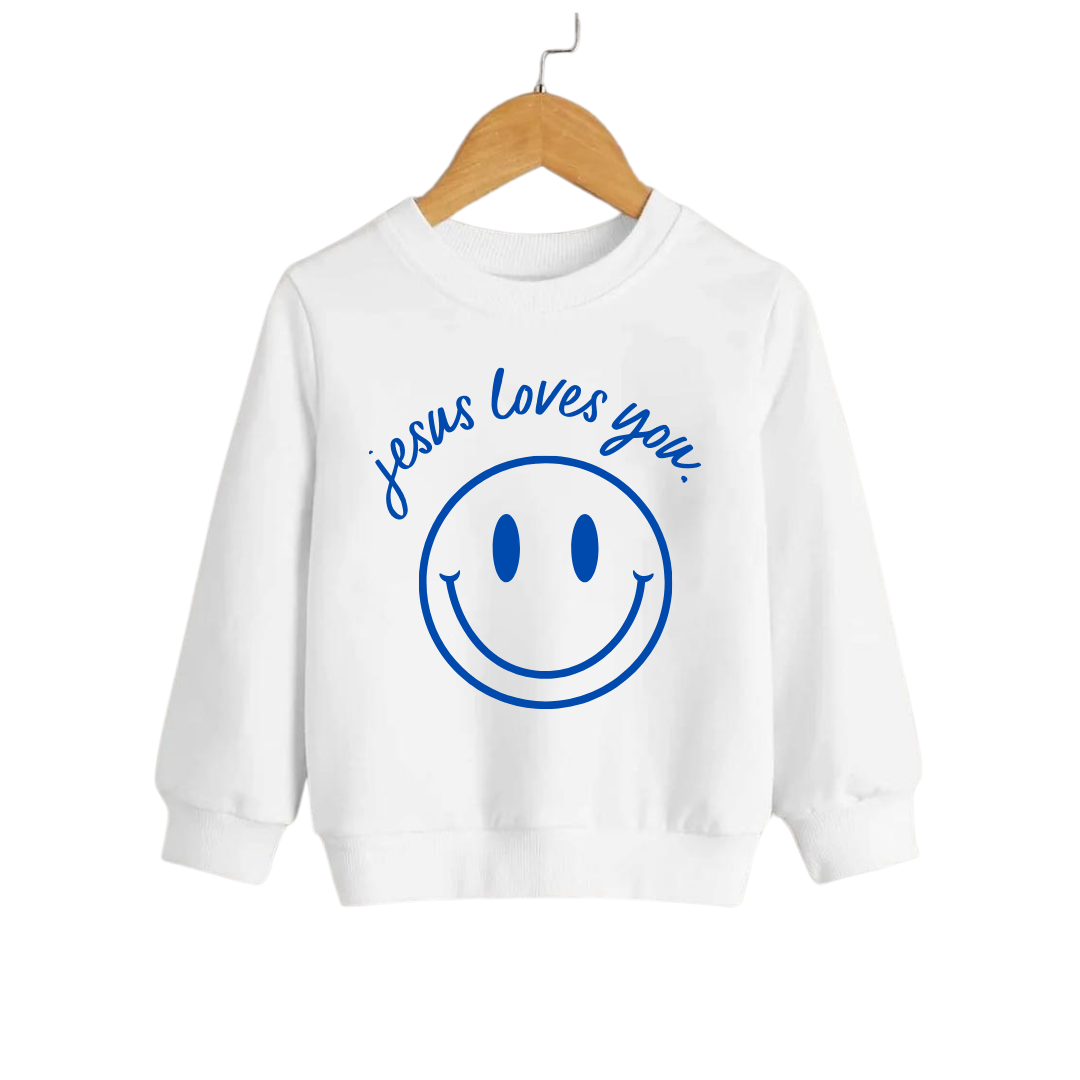 Jesus Loves You Smiley Youth Pullover