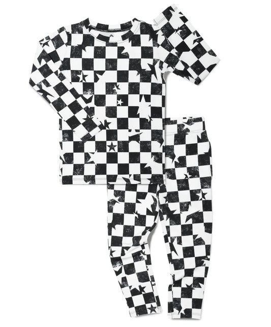Black + White Checkered Star Two-Piece Set