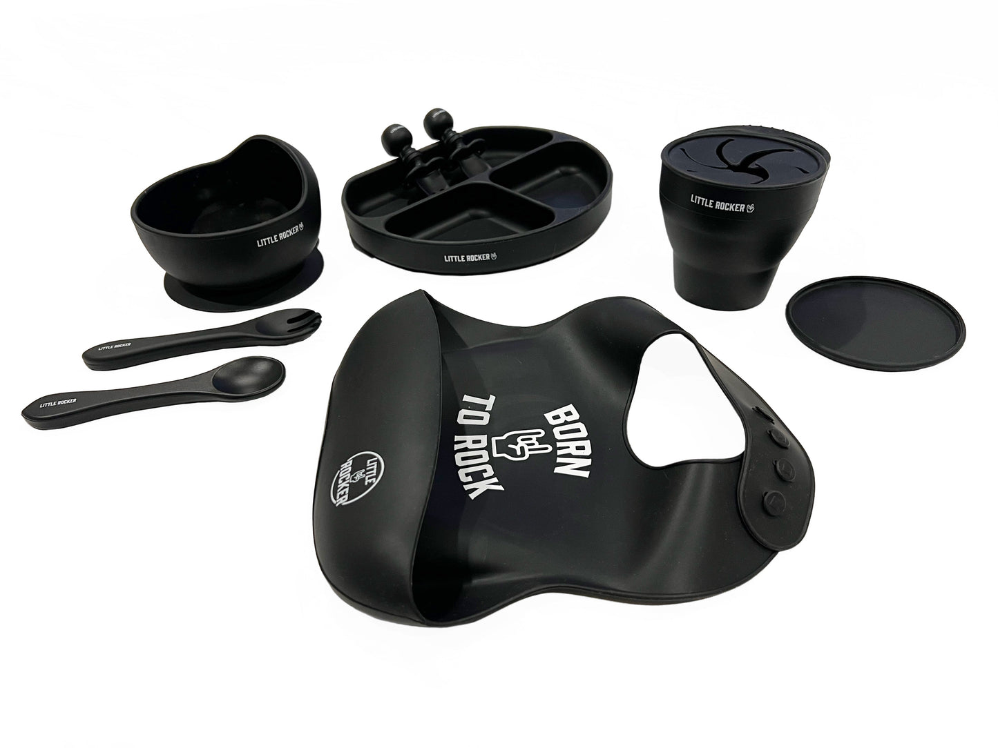 Midnight Silicone Feeding Set - Bundle