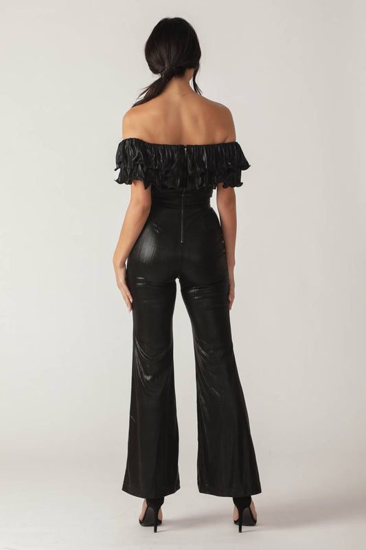 ANGEL EYES COATED WOVEN JUMPSUIT