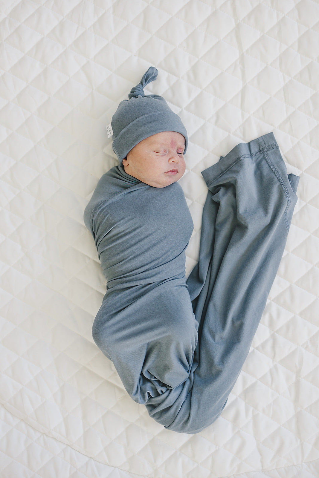 Dusty Blue Bamboo Swaddle Set