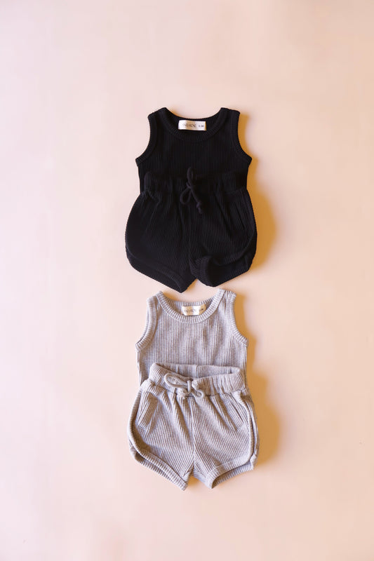 Ribbed Tank Short Set