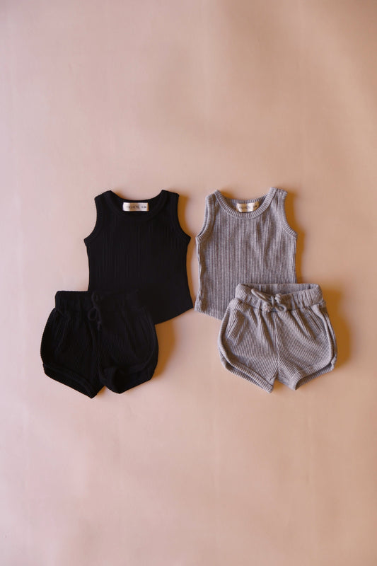 Ribbed Tank Short Set