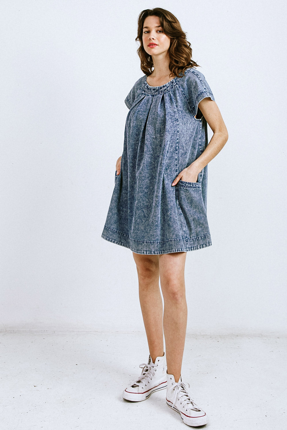 DENIM MINI DRESS