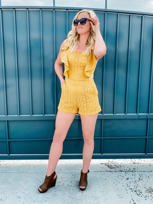Paint the town gold romper
