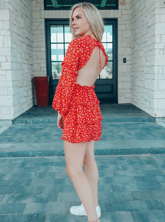 Palm Springs Floral Cutout Dress
