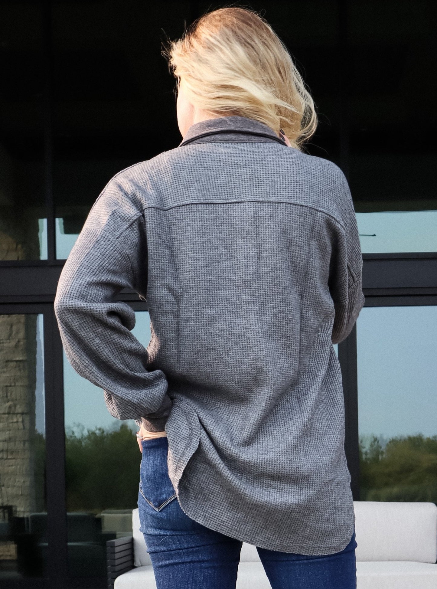 Waffle Knit Shacket