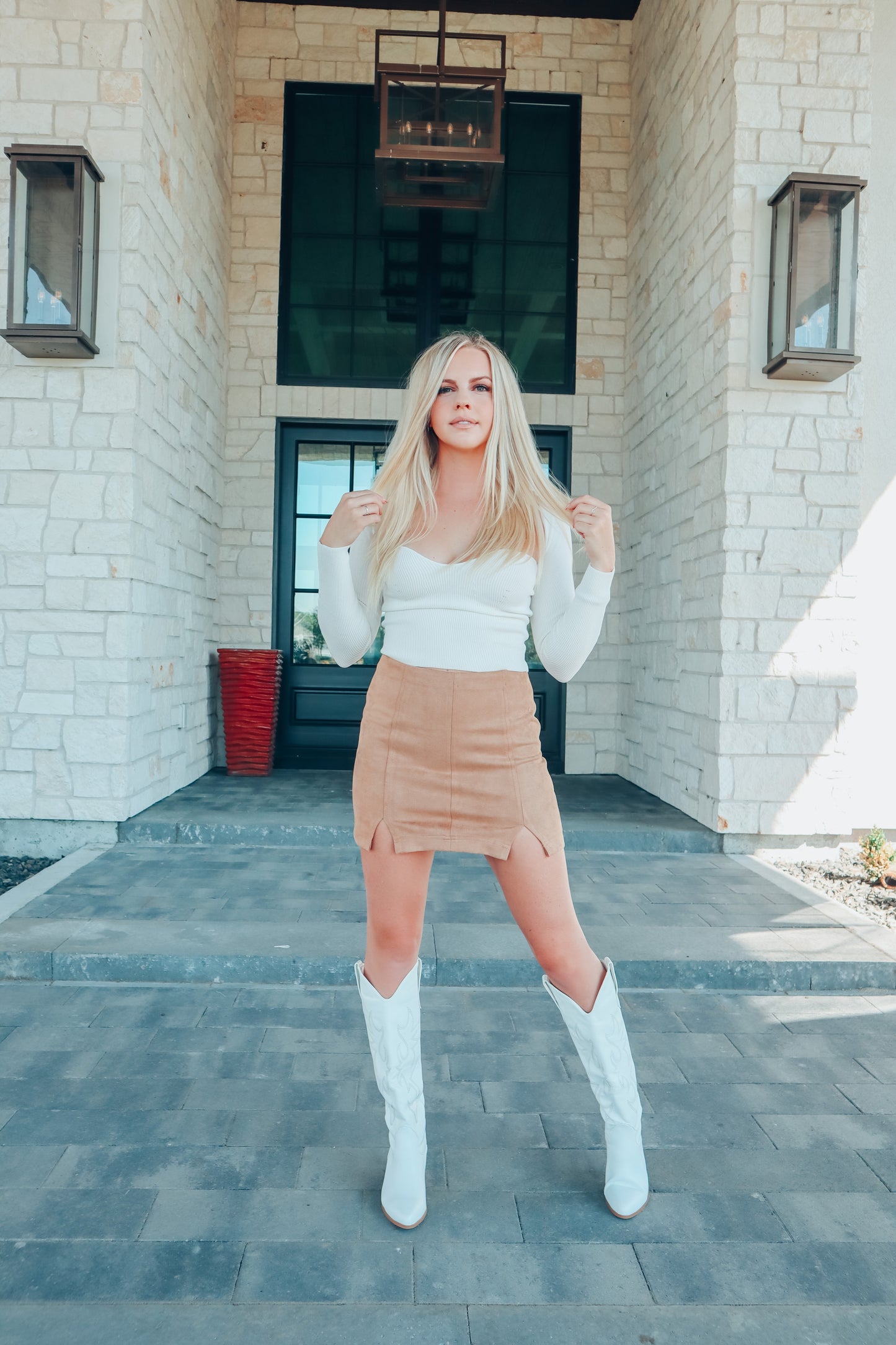 Suede Mini Skirt