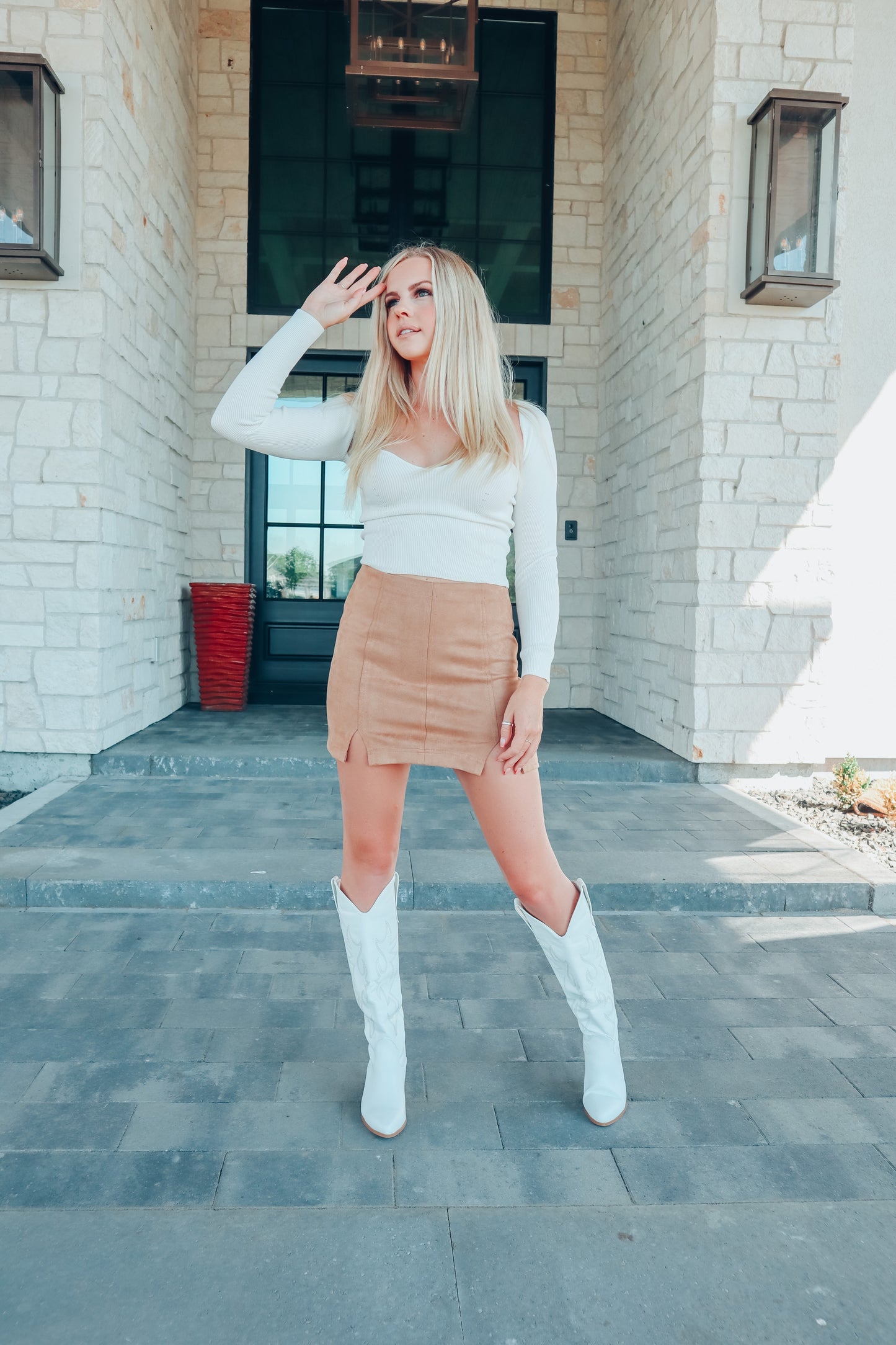 Suede Mini Skirt