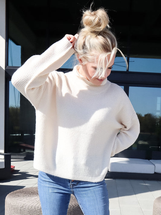 Waffle Knit Sweater