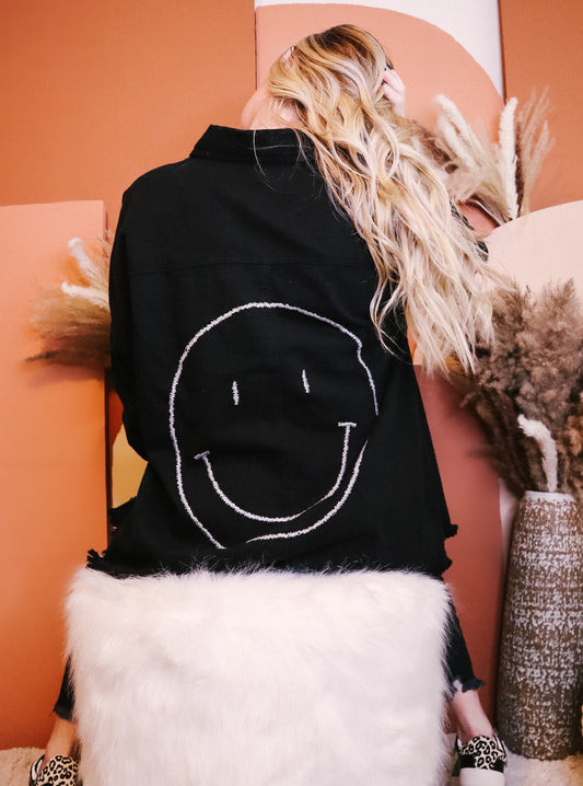 Smiley Embroidered Top