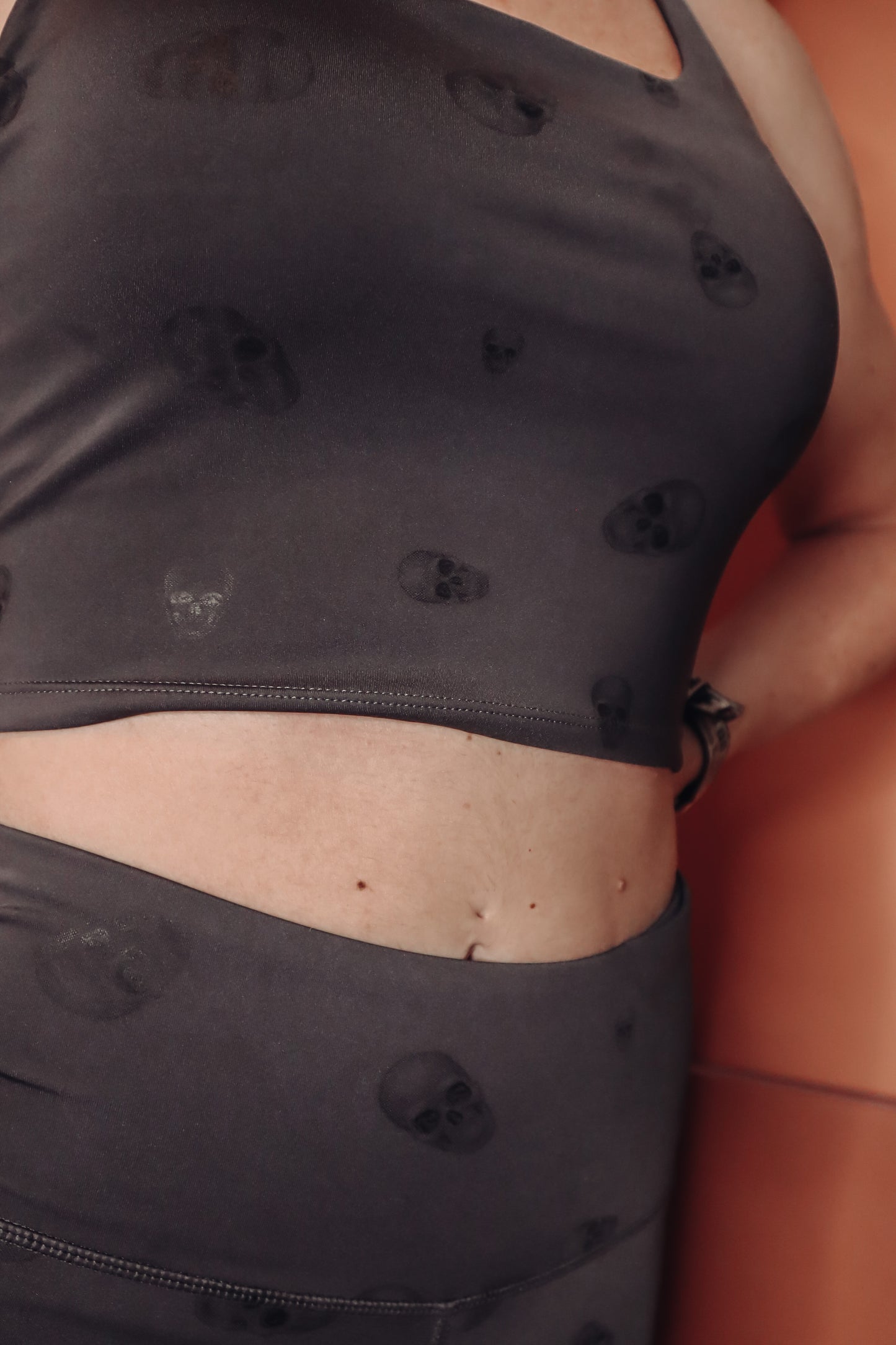 Skull Print Sports Bra