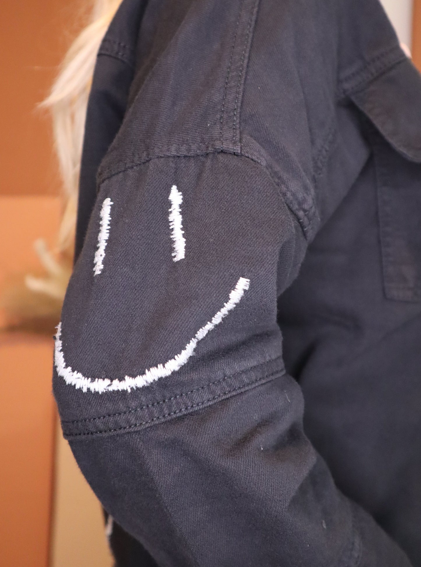 Smiley Embroidered Top