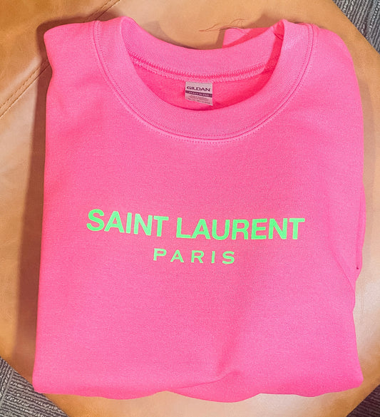S Laurent Designer Inspired Crewneck