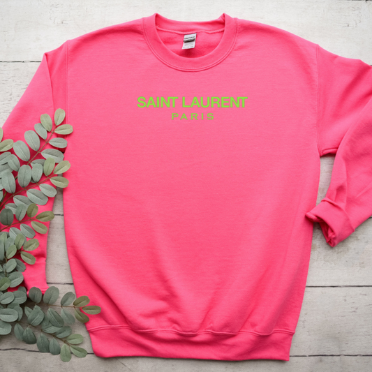 S Laurent Designer Inspired Crewneck