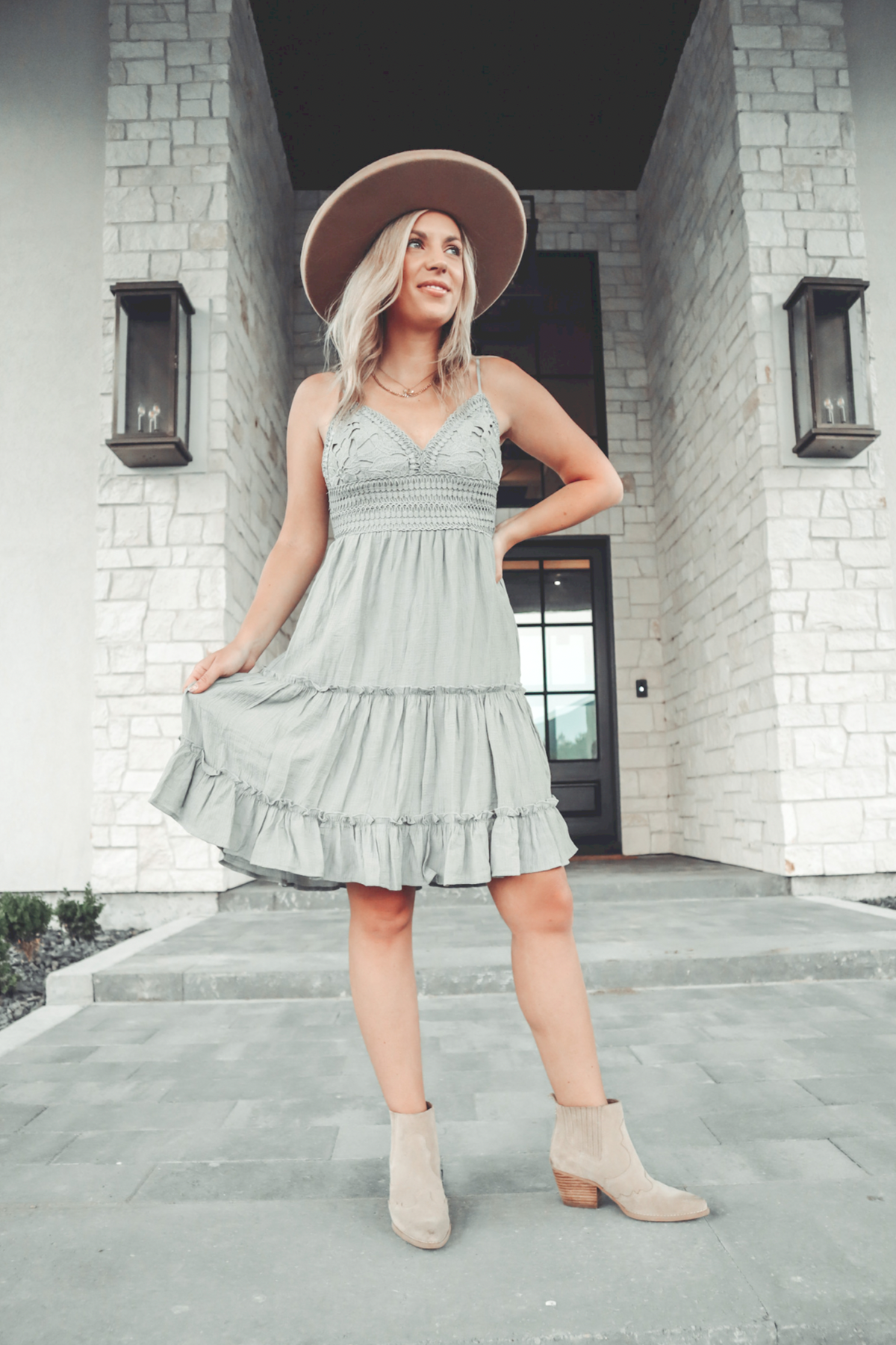 Olive Boho Dress