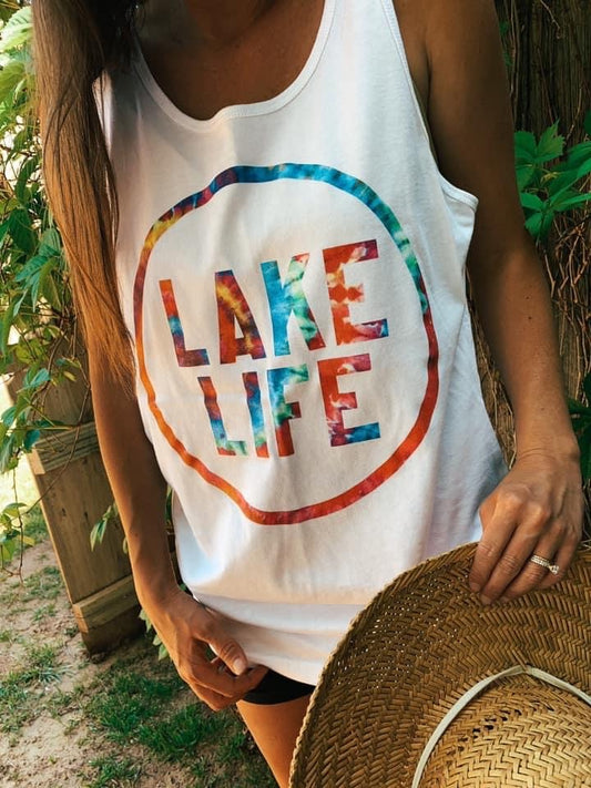 Lake Life Tie Dye Tank