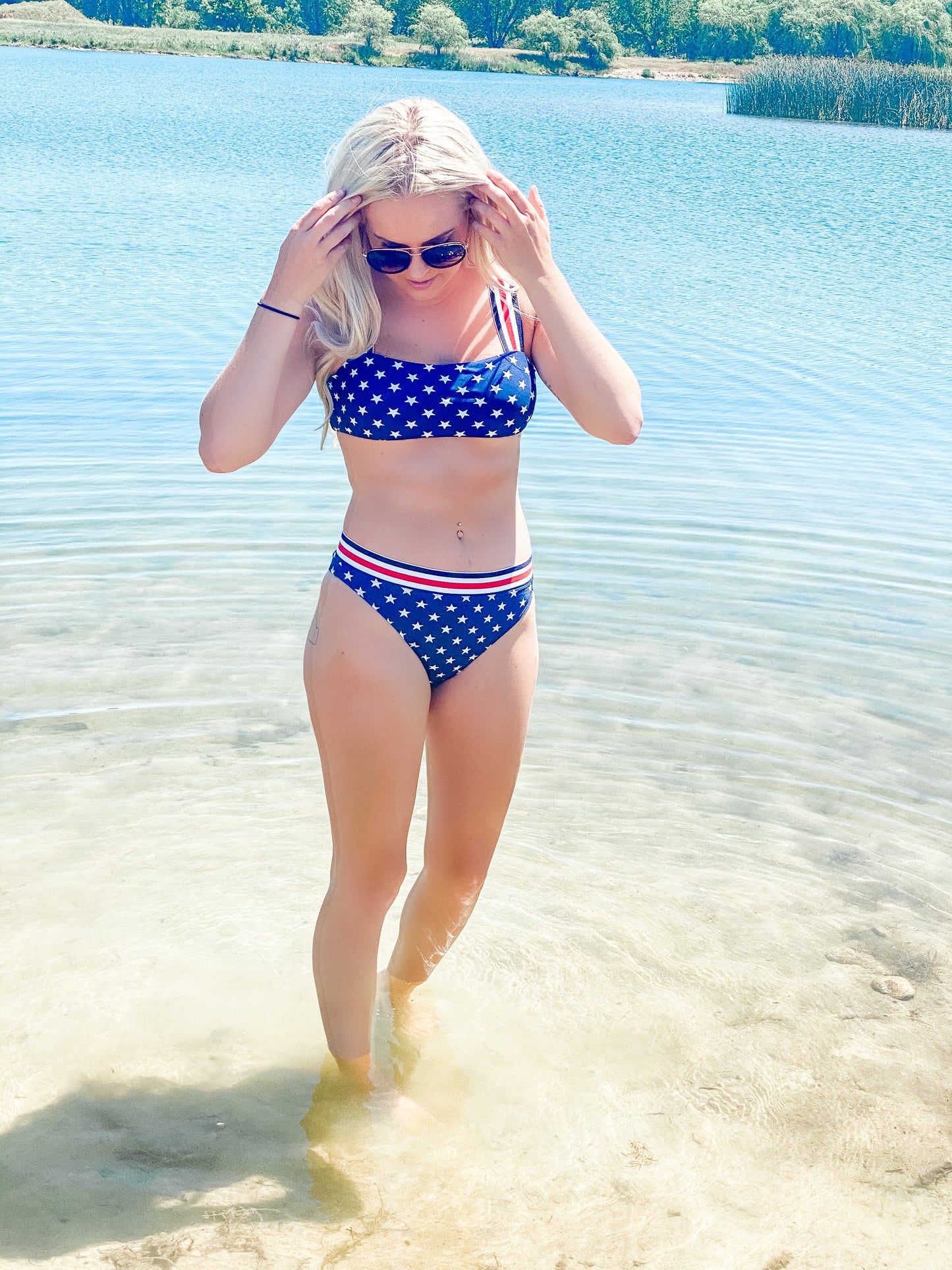 Stars + Stripes Bikini Top