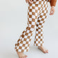 Checkered Flare Pants | Copper