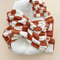 Checkered Plush Blanket | Copper