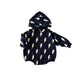 Hooded Bubble Romper  |  Black Bolts