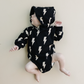 Hooded Bubble Romper  |  Black Bolts