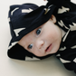 Hooded Bubble Romper  |  Black Bolts