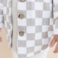 Cotton Shacket | Smiley Checkered Latte