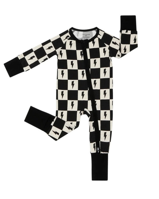 Bamboo Zip Romper | Checks + Bolts