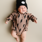 Hooded Bubble Romper  | Mocha Bolts