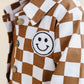 Cotton Shacket | Smiley Checkered Copper