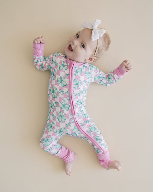 Bamboo Zip Romper | Shamrock & Bows