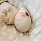 Oatmeal Organic Ribbed Newborn Knot Hat