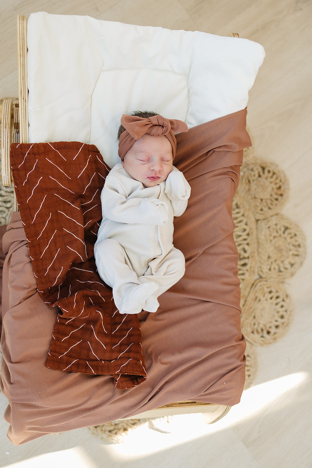 Rust Bamboo Swaddle Set