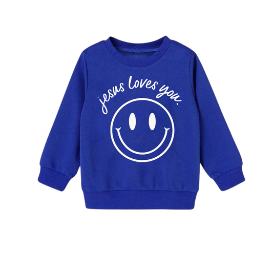 Jesus Loves You Smiley Toddler Pullover