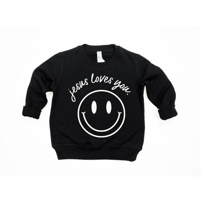Jesus Loves You Smiley Toddler Pullover