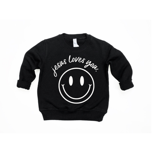 Jesus Loves You Smiley Toddler Pullover