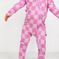 PINK CHECK | ZIP ROMPER