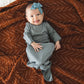 Dusty Blue Bamboo Knot Gown