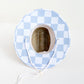 TODDLER STRAW HAT - AZURE CHECKS