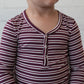 Bamboo Two Piece Pajamas | Maroon Stripe