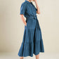 ABSOLUTE EDGE DENIM MIDI DRESS