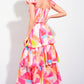 ABSOLUTE EDGE PINK WOVEN TOP AND SKIRT