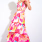 ABSOLUTE EDGE PINK WOVEN TOP AND SKIRT