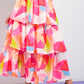 ABSOLUTE EDGE PINK WOVEN TOP AND SKIRT