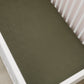 Olive Bamboo Stretch Crib Sheet